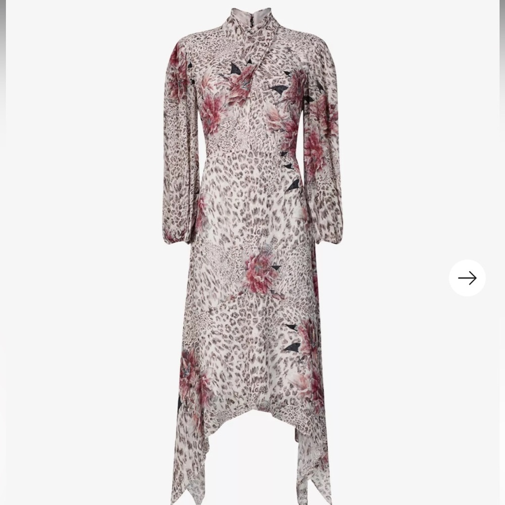 Floral Leopard Print Dress